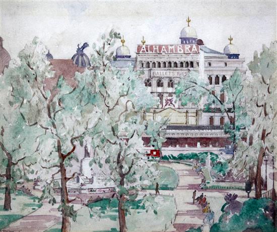 Edith Mary Garner (b.1881) The Alhambra, Leicester Square 1919, 10.25 x 12.5in.